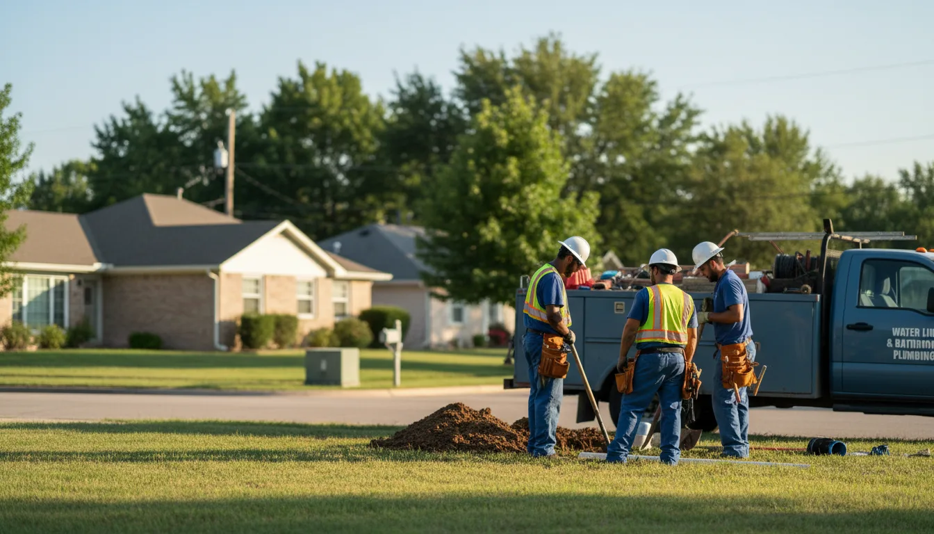 Residential water line and bathroom plumbing service in Max, NE